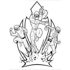 Power Rangers Force coloring page