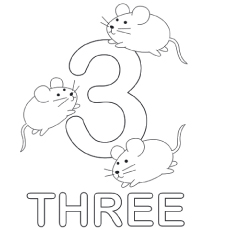 三只老鼠涂色页