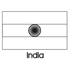 印度国旗涂色页