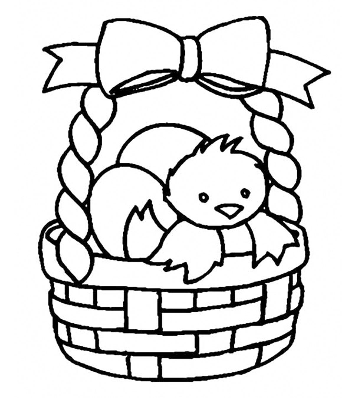 10 Cute Easter Basket Coloring Pages For Your Toddler
