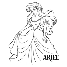 Ariel涂色页