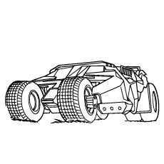 Batmobile Vehicle of Batman Coloring pages