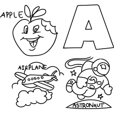 Capital Letter A Coloring Page