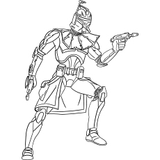 Captain Rex Star Wars Coloring Page to Print