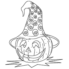 Mr Hatty The Halloween Pumpkin Coloring Page to Print