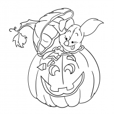 The Piglet Carving Halloween Pumpkin