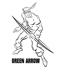 Coloring Pages Green Arrow Partner to Batman