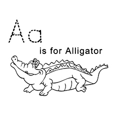 A是鳄鱼的着色页