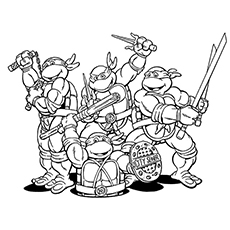 忍者神龟，Nickelodeon着色页