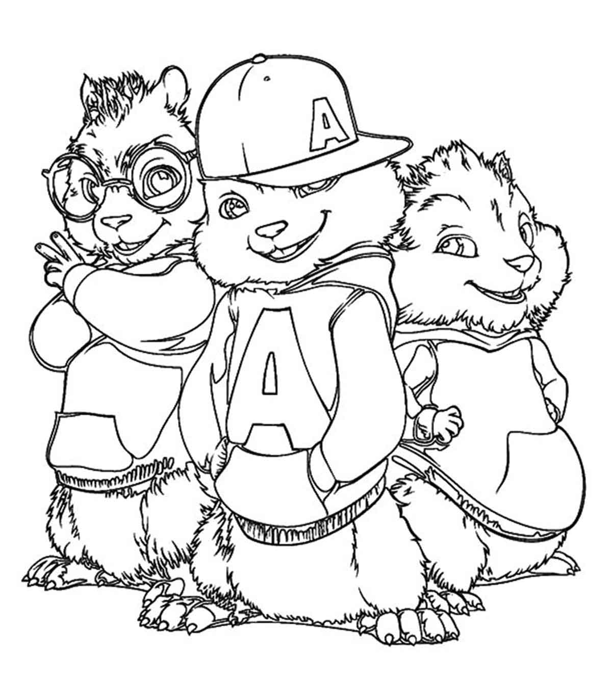 为你的孩子准备的25张可爱的“阿尔文和花栗鼠”涂色页万博体育手机官方网站登录