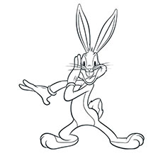 Colouring Page of Bugs Bunny