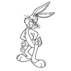 Standing Bugs Bunny Coloring Page