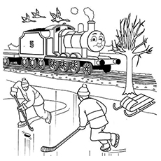 《火车托马斯》中的詹姆斯涂色页