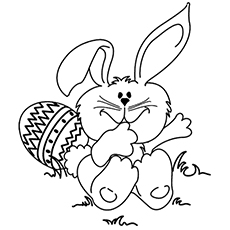 复活节兔子涂色页
