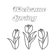 欢迎春天彩绘页