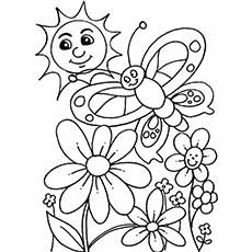 Spring day coloring page