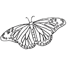 Lady butterfly coloring page