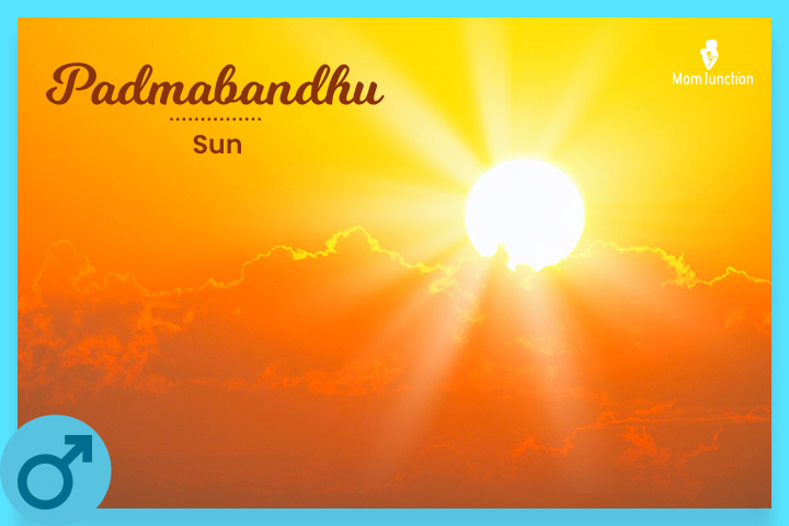 Padmabandhu的意思是太阳