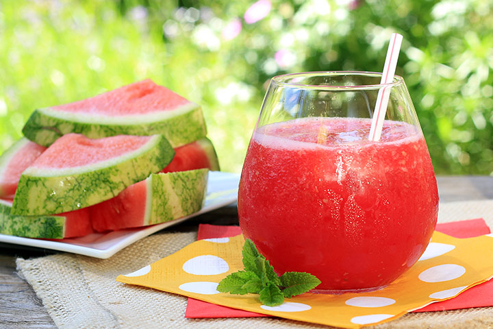 Watermelon punch and bowl mocktail recipe for baby shower