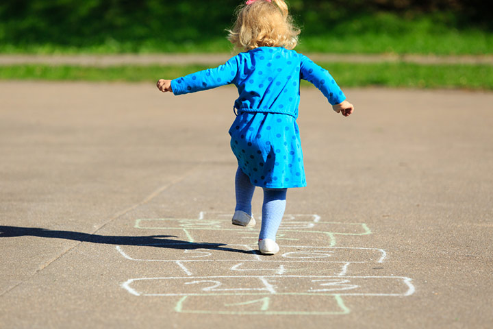 Hopscotch gross motor activities for toddlers