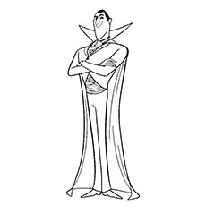 Dracula from Hotel Transylvania coloring page online