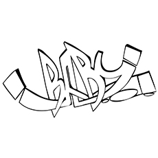 Baby Graffiti coloring page