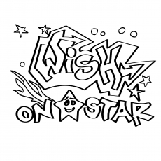 Wish On Star Graffiti coloring page