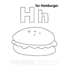 H代表汉堡着色页