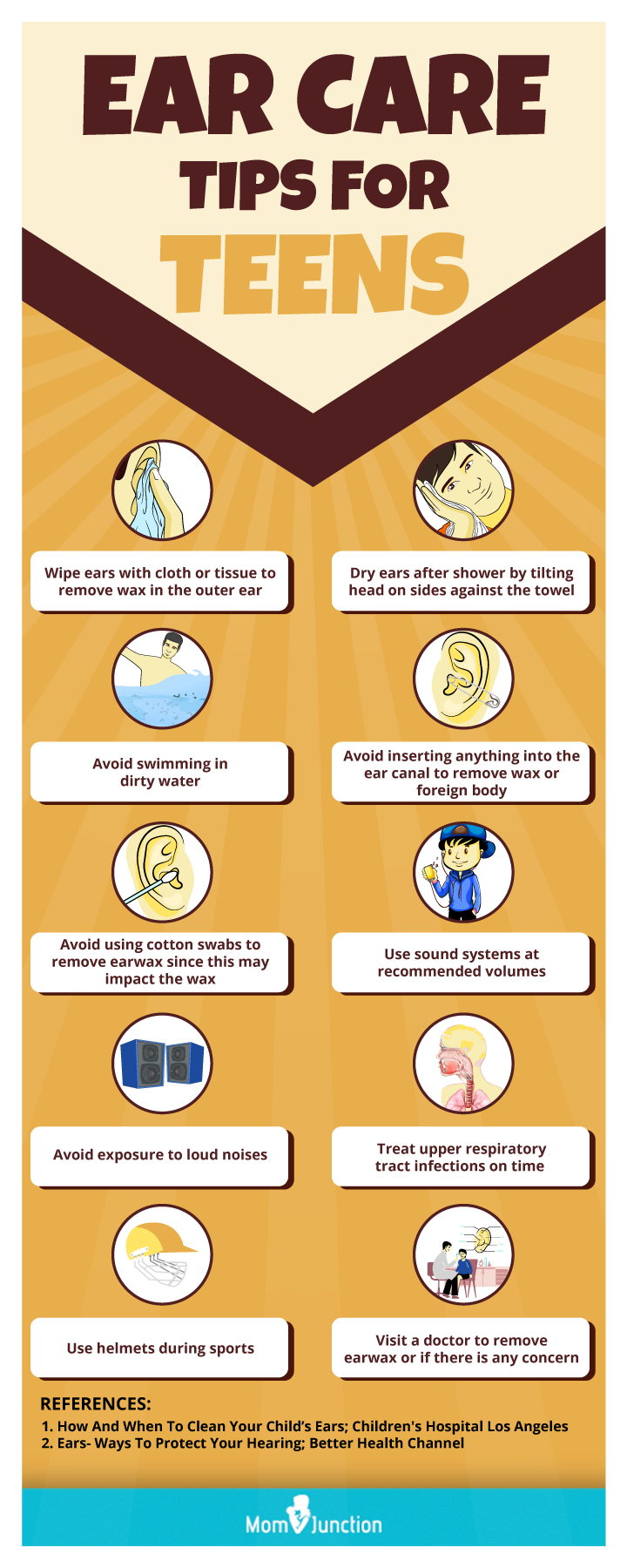 ear care tips for teens (infographic)