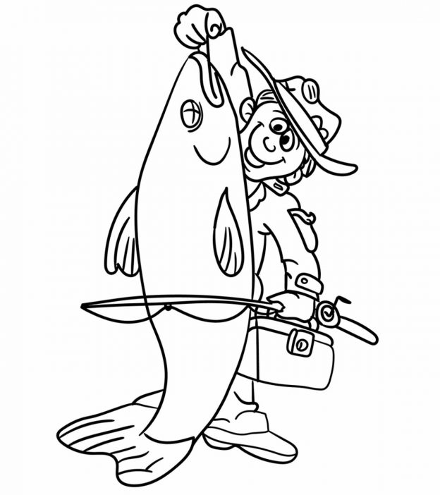 为您的孩子准备的10个渔夫主题着色页
