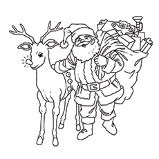 Santa Claus To Deliver Gifts coloring page