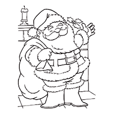 Jolly Santa Claus coloring page