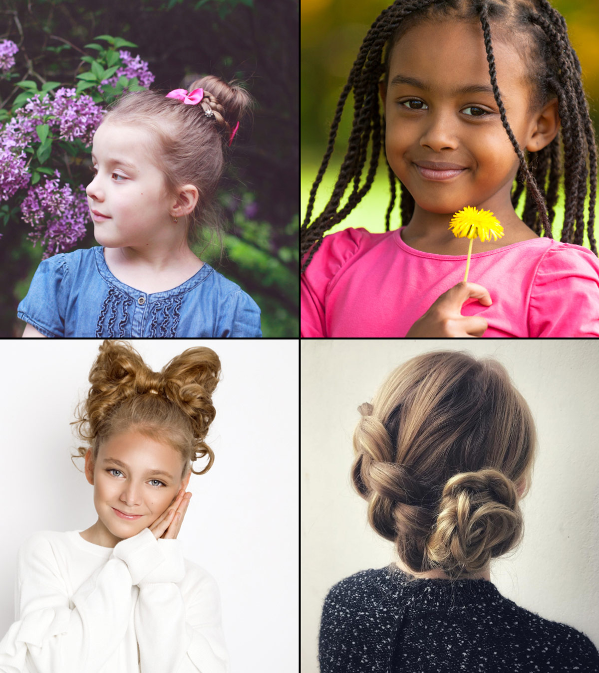 19种可爱时尚的小女孩发型