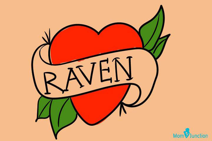 Raven这个名字的纹身创意