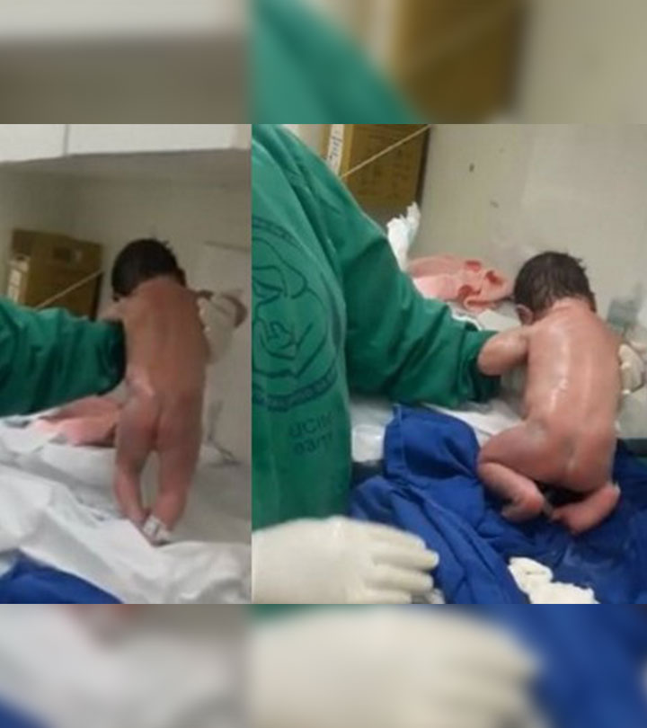 宝宝刚出生就走路的视频在网上疯传!