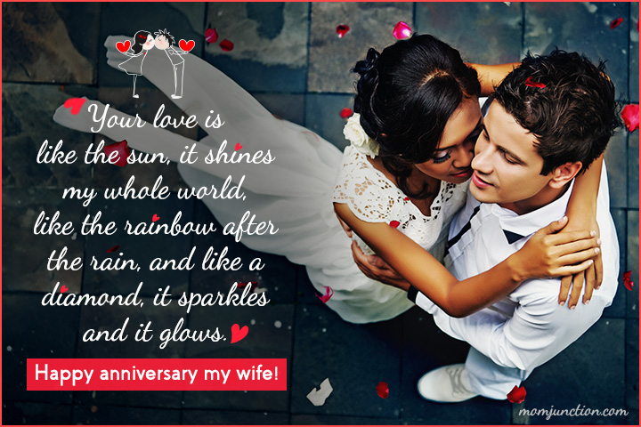 Your love shines my world anniversary wishes for wife