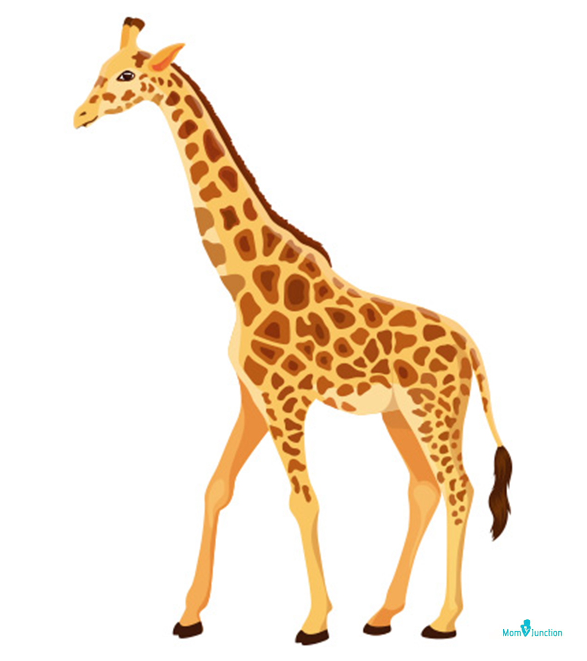 如何画一只长颈鹿:简单的一步一步的孩子教程