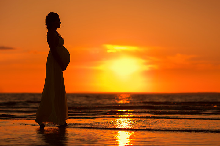 日出和日落孕妇照片的想法