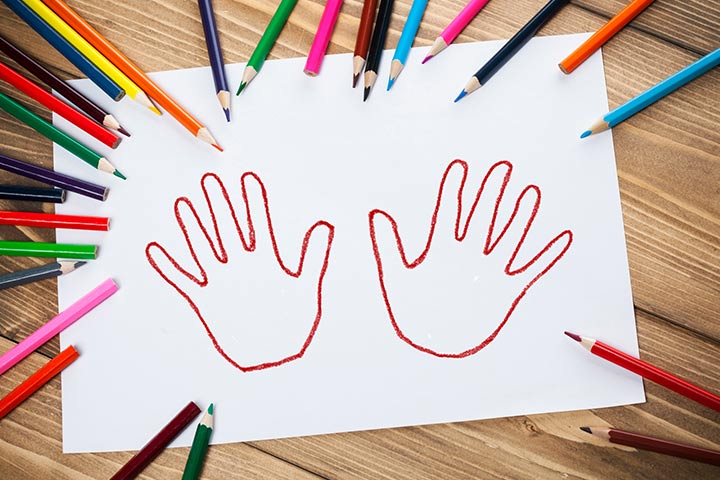 Hand tracing mindfulness activity for kids