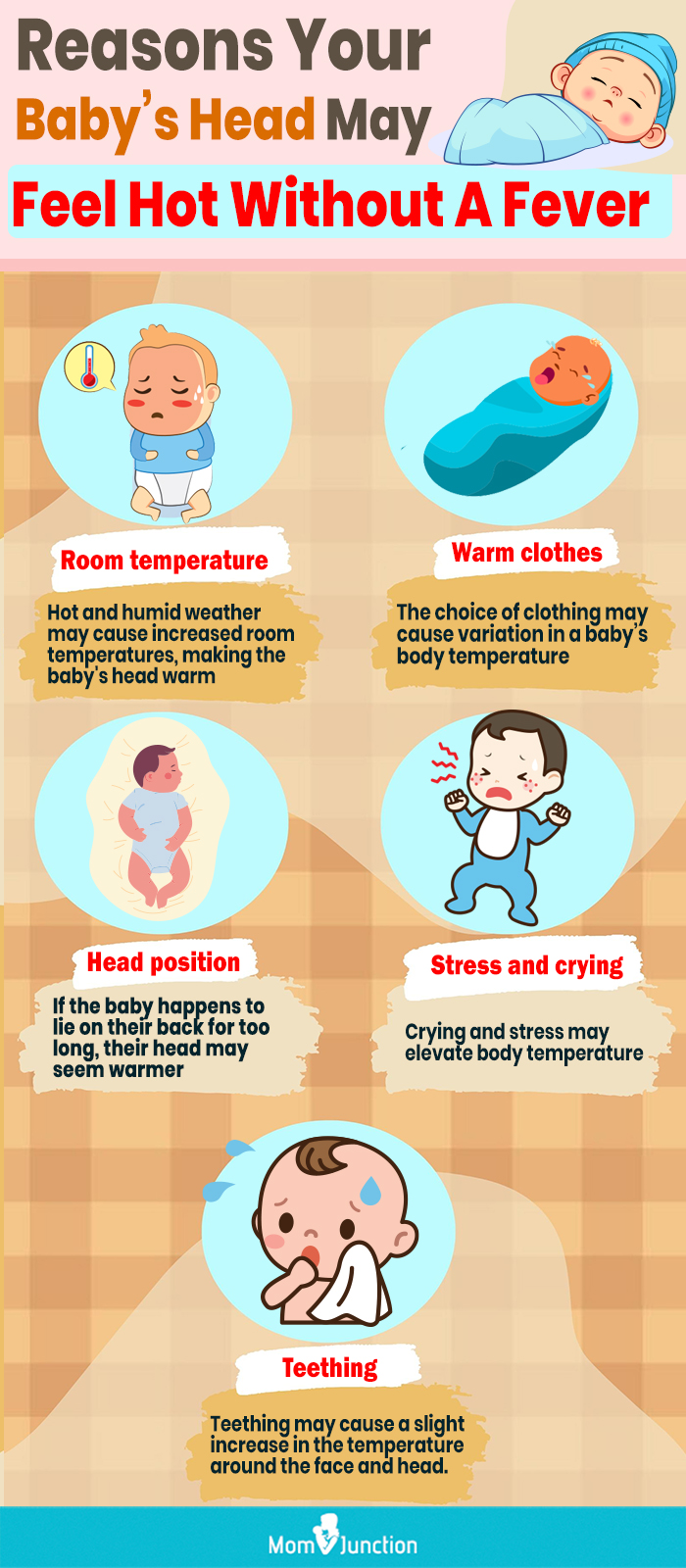 宝宝头部发热的原因(信息图)