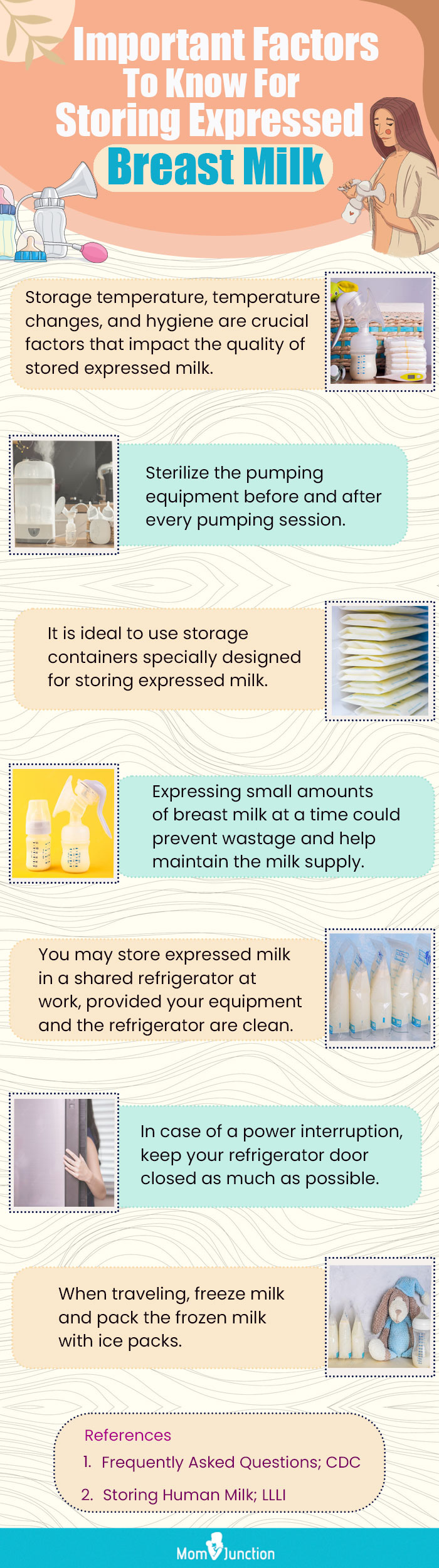 储存乳汁需要了解的重要因素(信息图)
