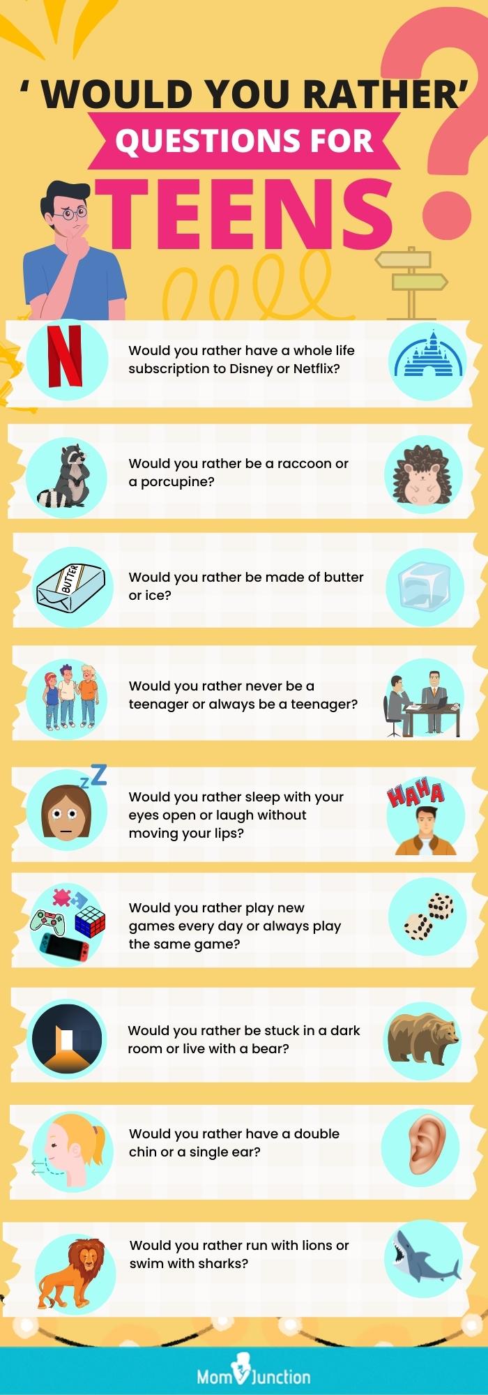 would you rather questions for teens (infographic)