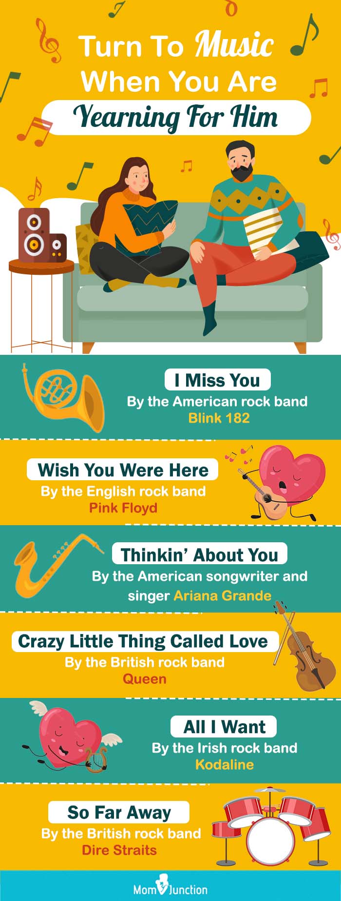 i miss you songs for him (infographic)