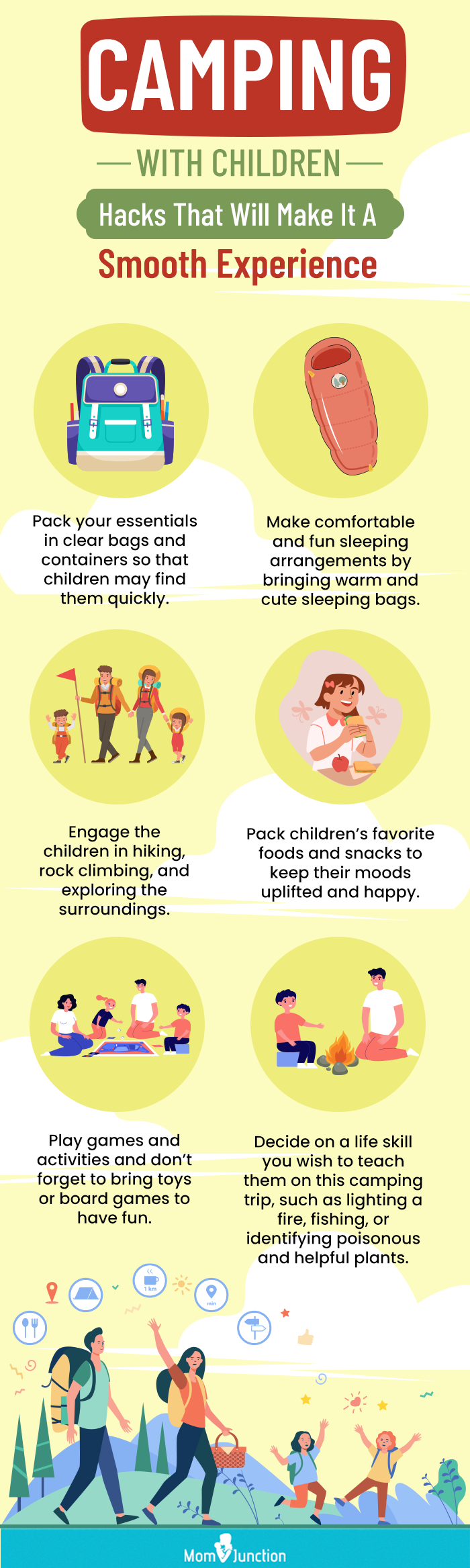 与孩子一起露营的技巧将使你的体验更加顺利(信息图)