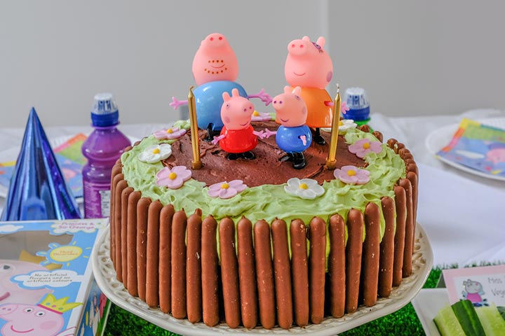 小猪佩奇一周岁生日蛋糕创意