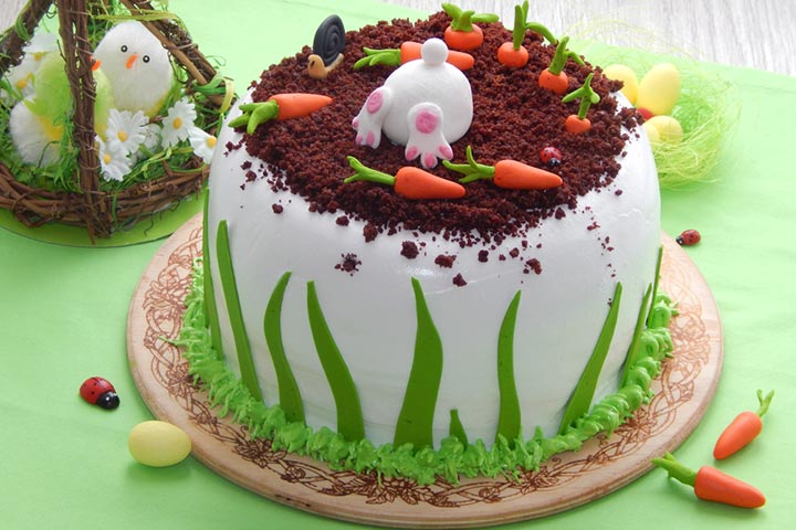 秘密花园粉碎蛋糕的想法为1岁生日