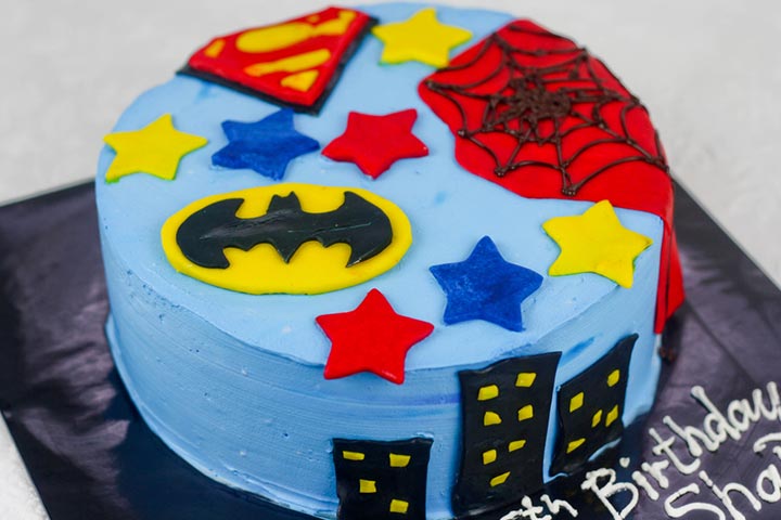 超级英雄生日蛋糕点子