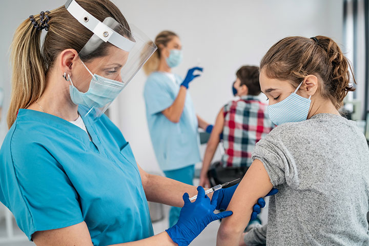 Getting flu vaccines may protect teens from middle ear infections.
