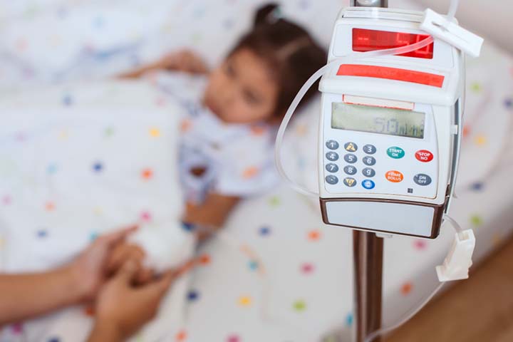 IV fluids are used to treat burns in children