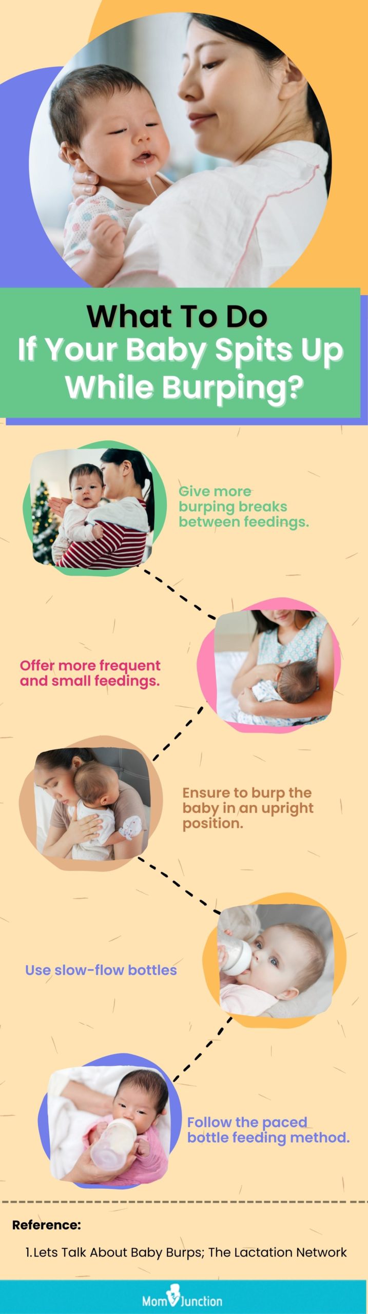 what to do if your baby spits up while burping (infographic)